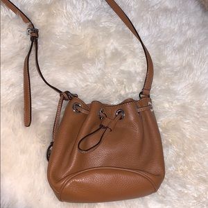 Brown Michael Kors bucket bag